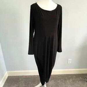 Vintage Sympli Twist Maxi Black Dress Size 6